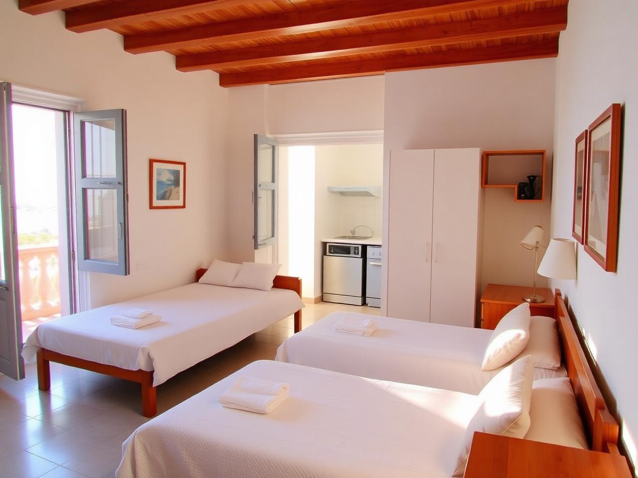 Sample image of a studio apartment with kitchenette (AI-generated placeholder)