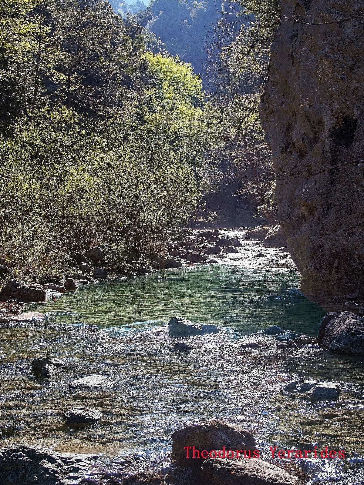 The rocky Enipeas Gorge on Mount Olympus