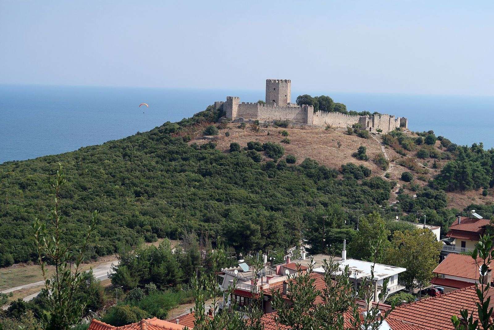The medieval castle of Platamonas overlooking the sea